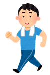 JJICONAXの久長さんがウォーキングしている
